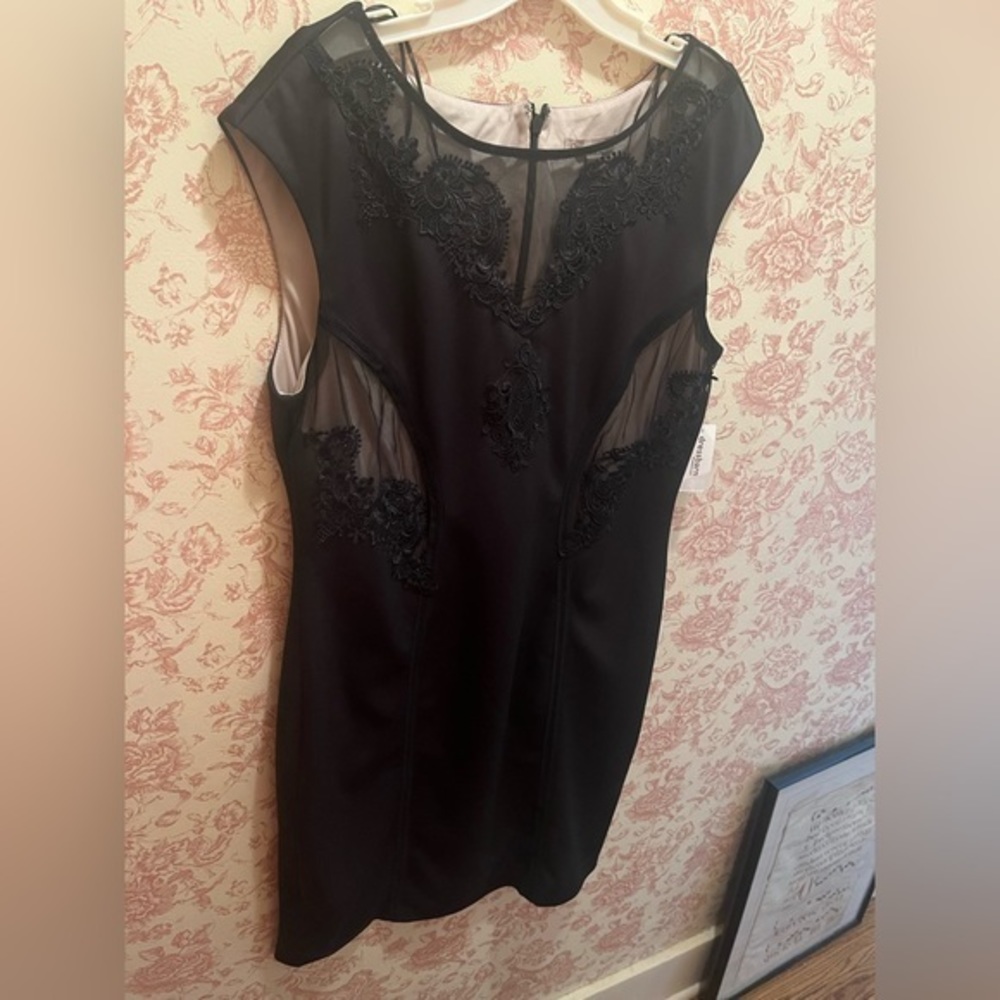 Dress Barn Lace Illusion Dress Size 16
